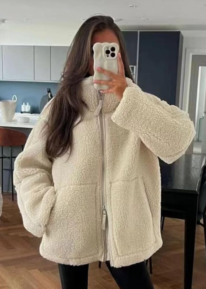 GRAZIA™ | Giacca Teddy Oversize con Collo Alto