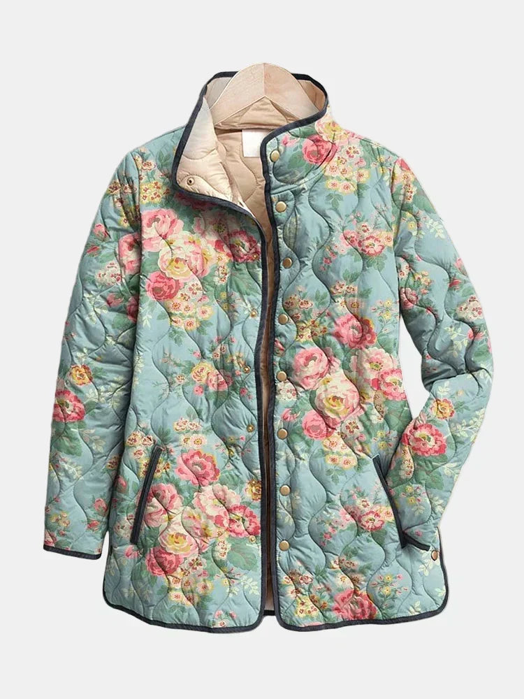IOLANDA™ | Giacca Trapuntata a Rose Celadon