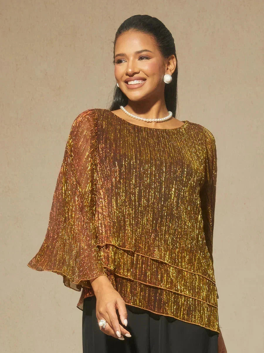 METALLIC SHIMMER BLOUSE
