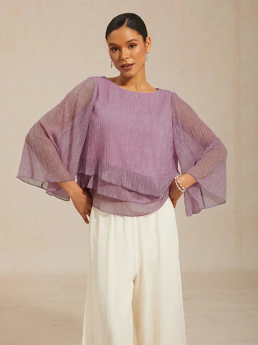 METALLIC SHIMMER BLOUSE