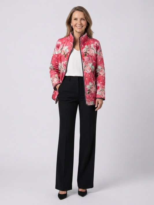 ROMILDA™ | Giacca Trapuntata Rose Cipria