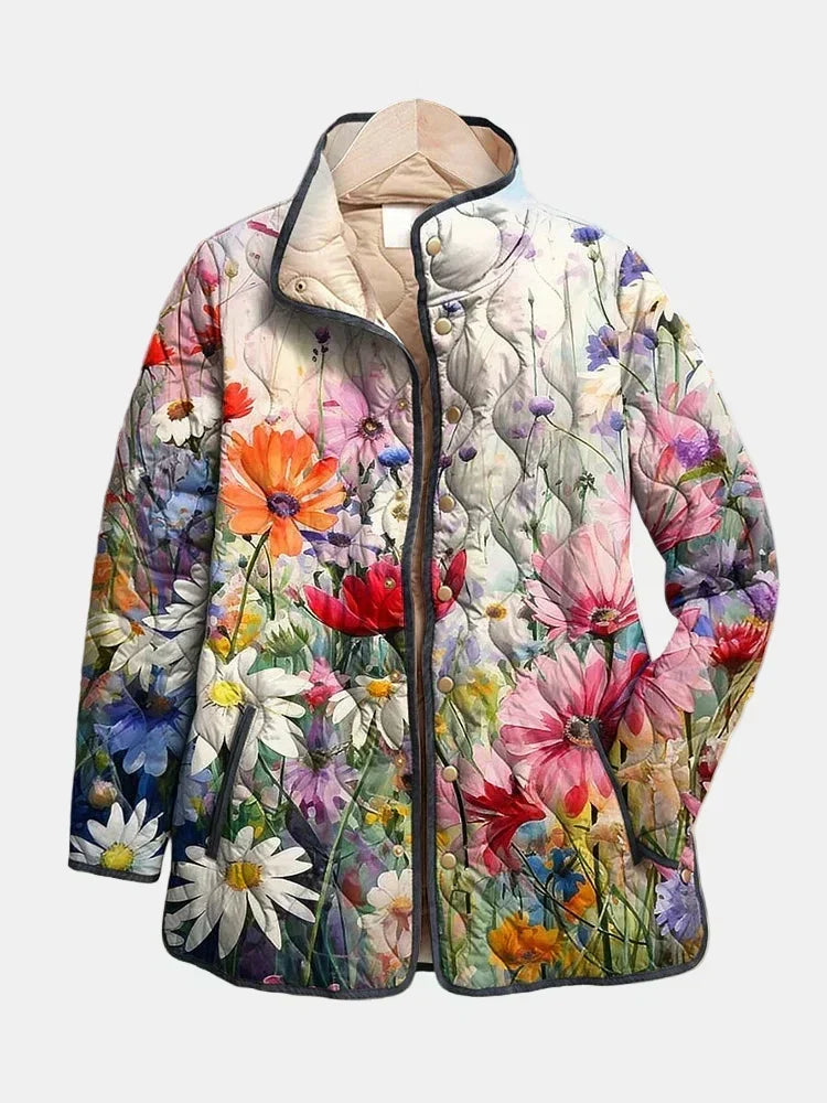 RITA™ | Giacca Trapuntata Fiori di Campo