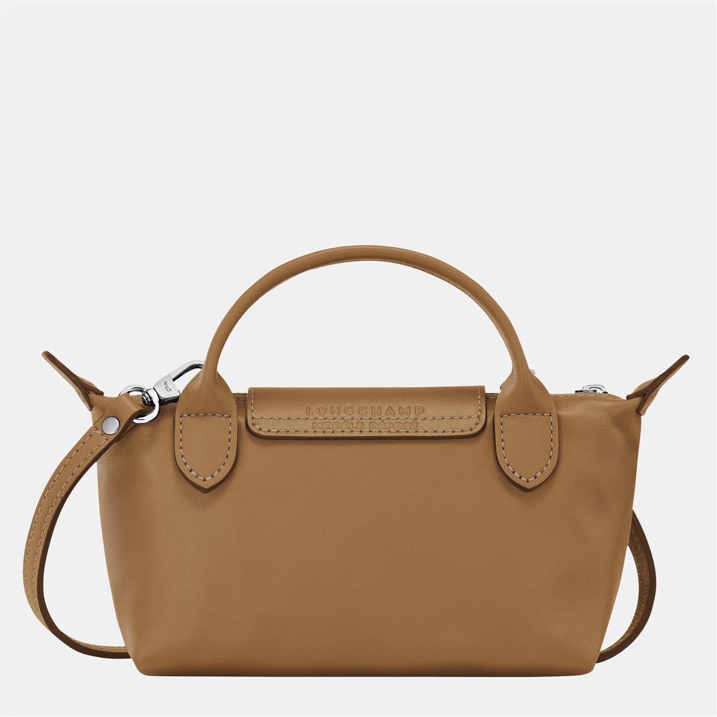 Mini borsa Longchamp in pelle - Marrone