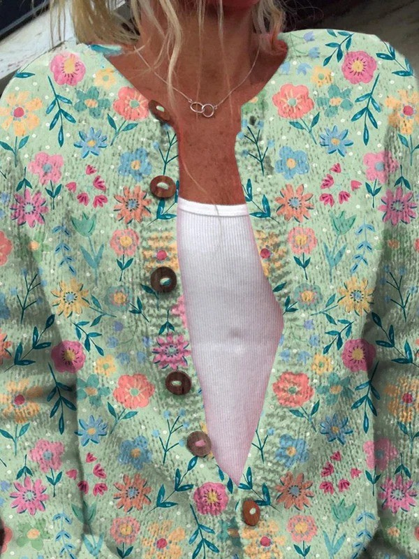 ORNELLA™ | Cardigan floreale vintage da donna