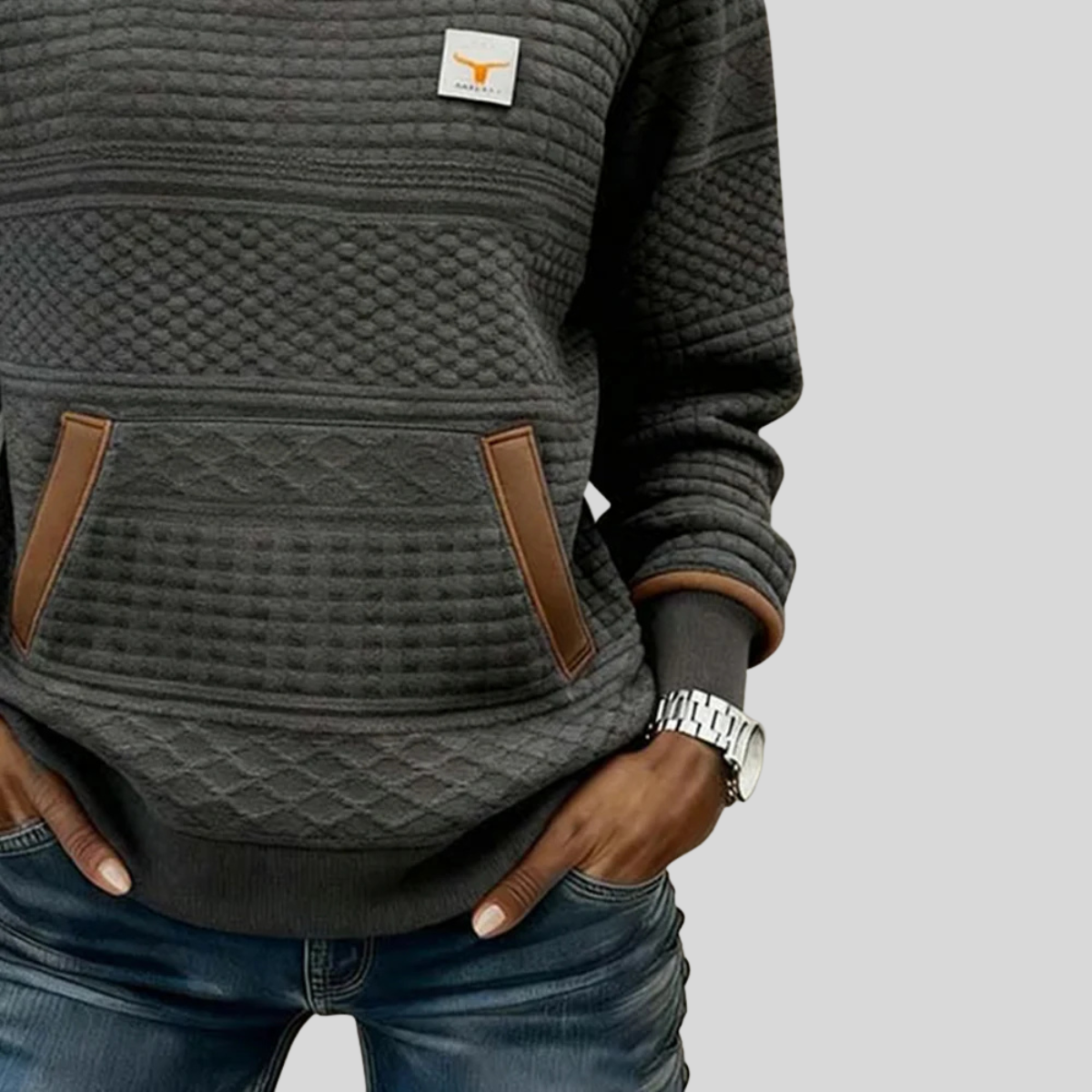 LIDIA™ | Felpa Color Block con Tasca a Canguro