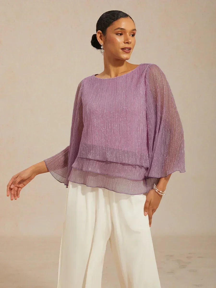 METALLIC SHIMMER BLOUSE