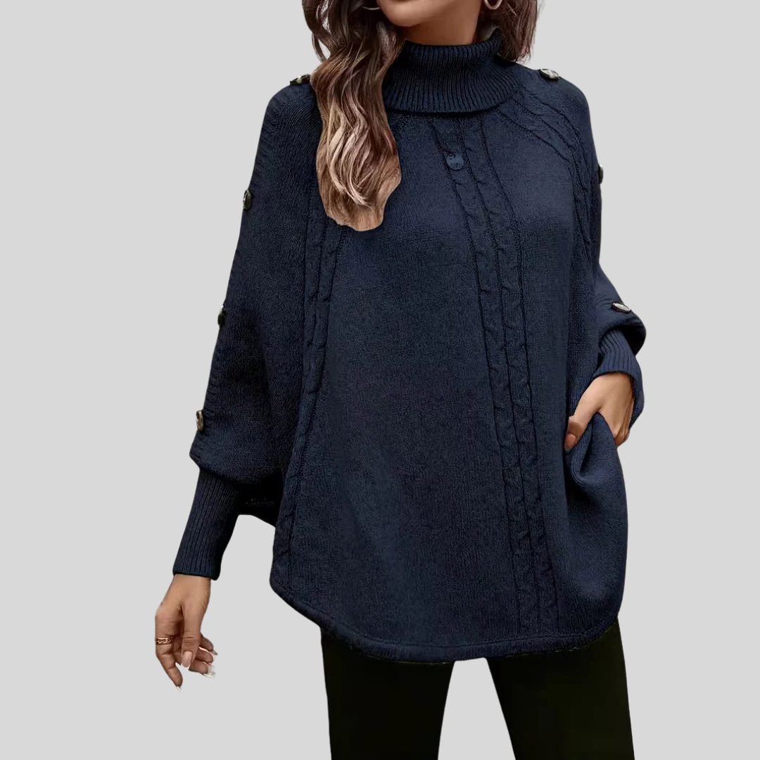 ANGELA™ | Maglione a Trecce con Collo Alto