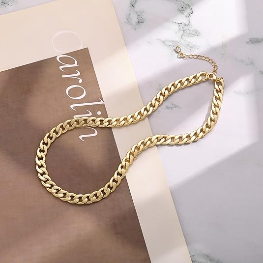 CESIRA | Collana Chunky a Maglia Cubana