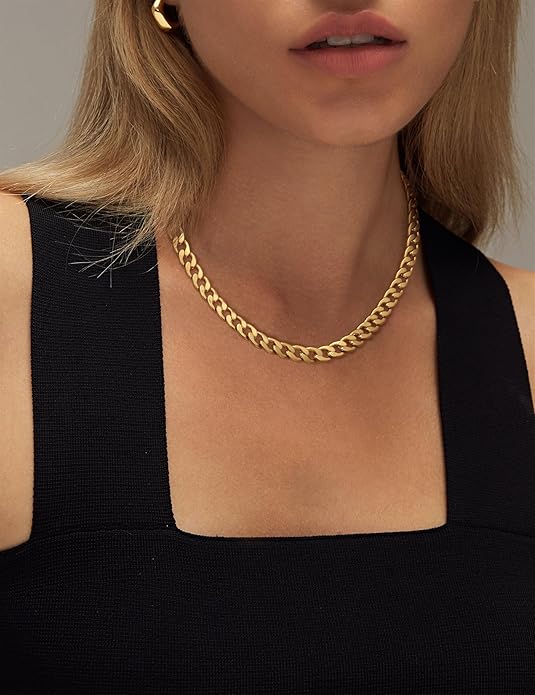 CESIRA | Collana Chunky a Maglia Cubana