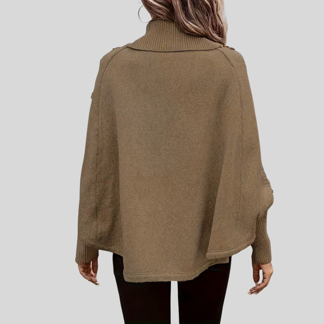 ANGELA™ | Maglione a Trecce con Collo Alto