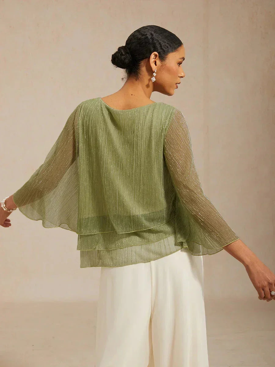 METALLIC SHIMMER BLOUSE
