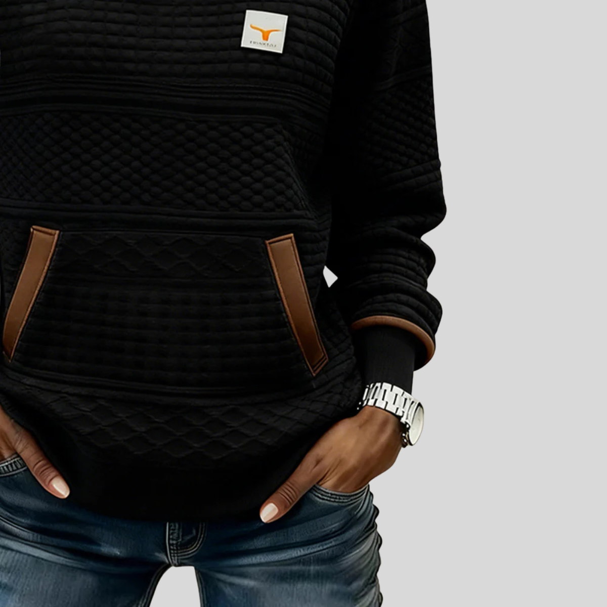 ADELINA™ | Felpa Trapuntata Girocollo