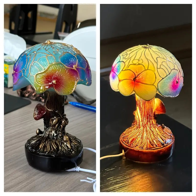 FUNGHETTO BOHO | Lampada LED Fungo Floreale