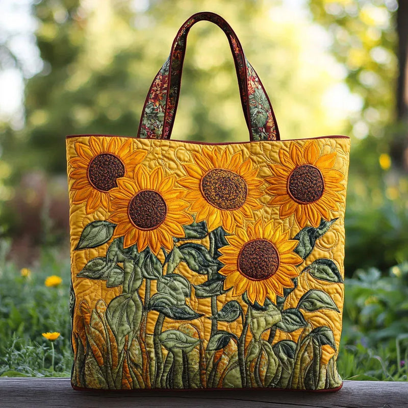 Borsa Classica con Stampa di Girasoli