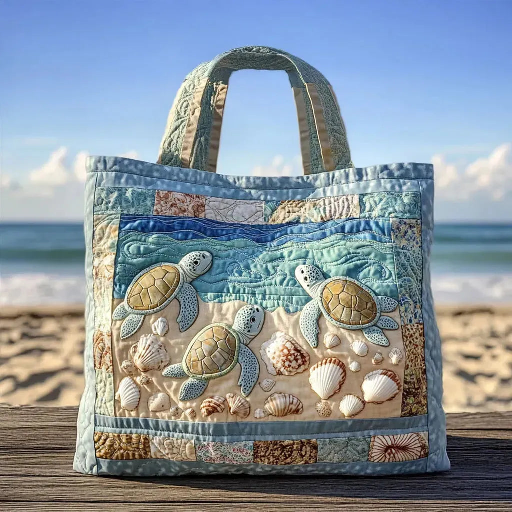 Borsa Artigianale Imbottita con Tartaruga
