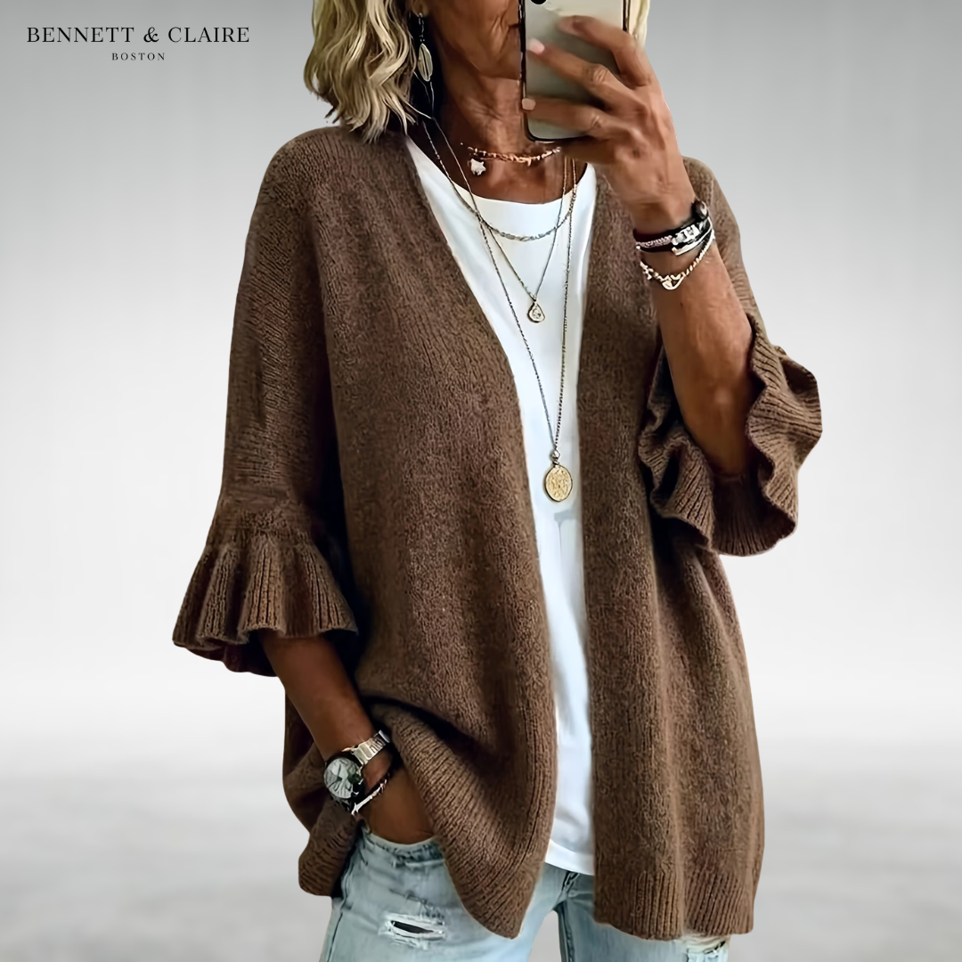 NORA™ | Cardigan Morbido con Volant