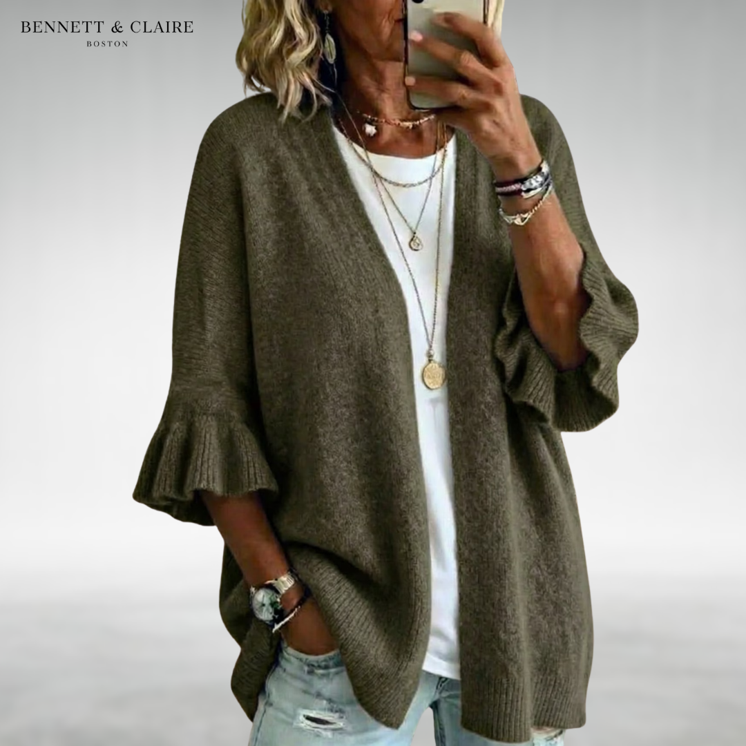 NORA™ | Cardigan Morbido con Volant