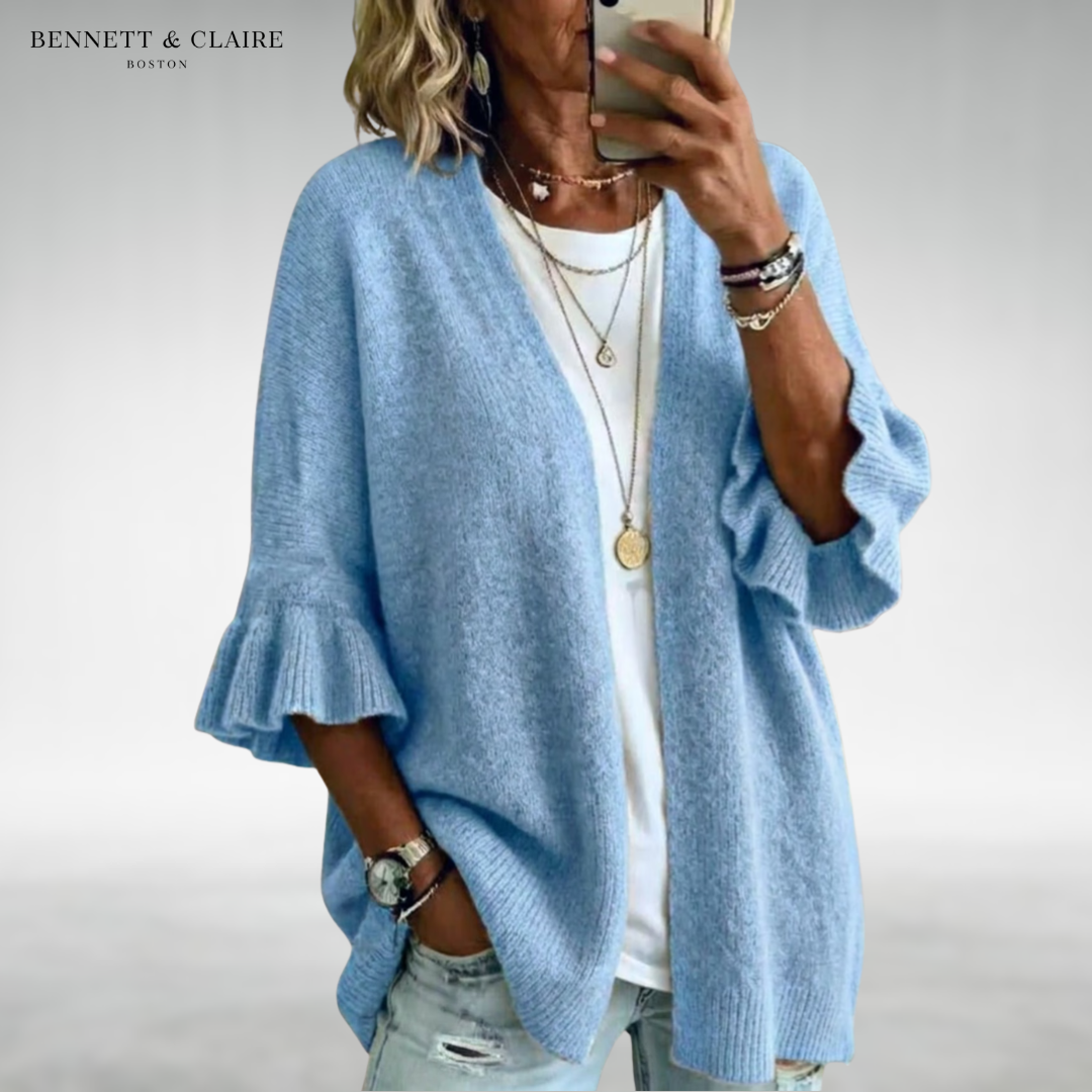 NORA™ | Cardigan Morbido con Volant