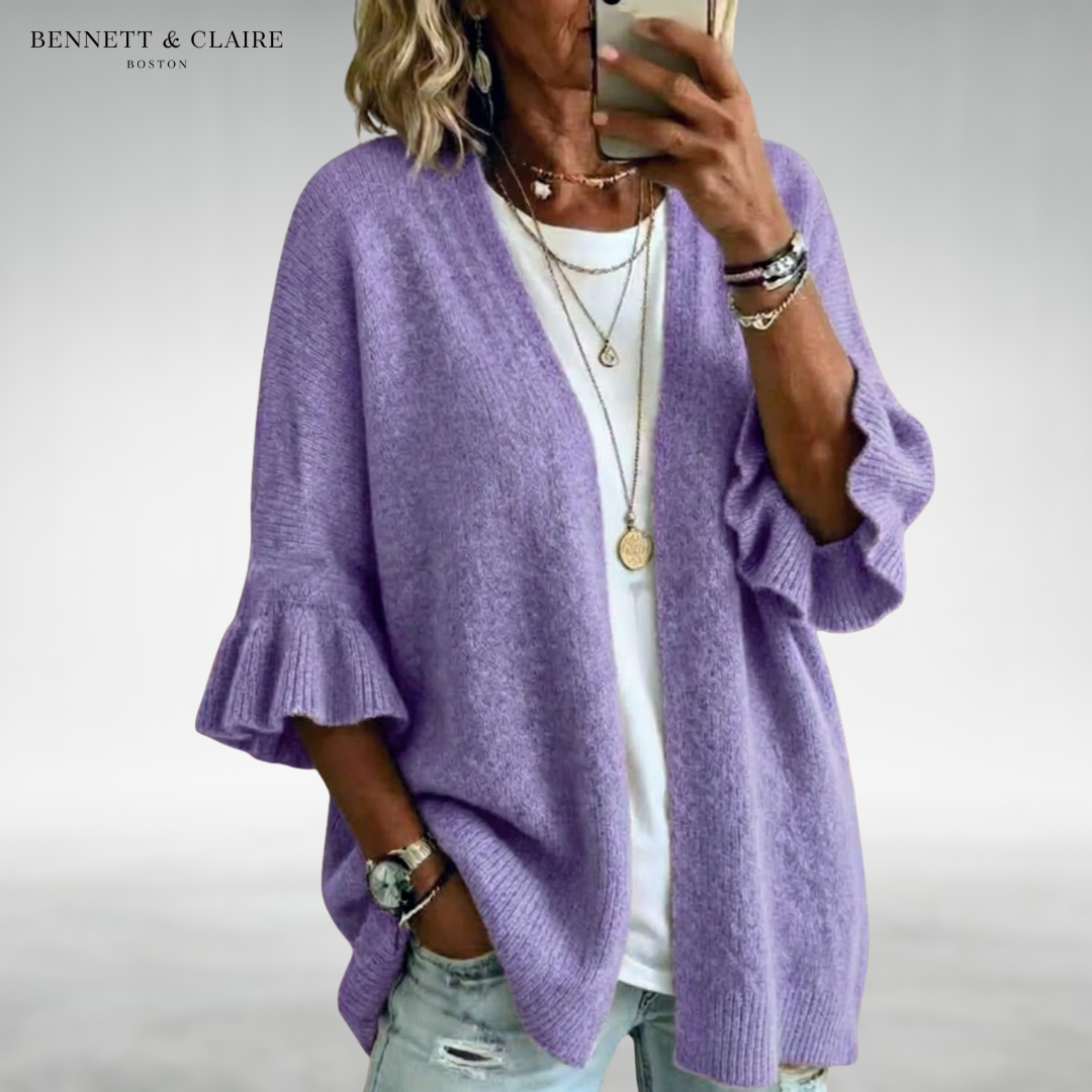 NORA™ | Cardigan Morbido con Volant