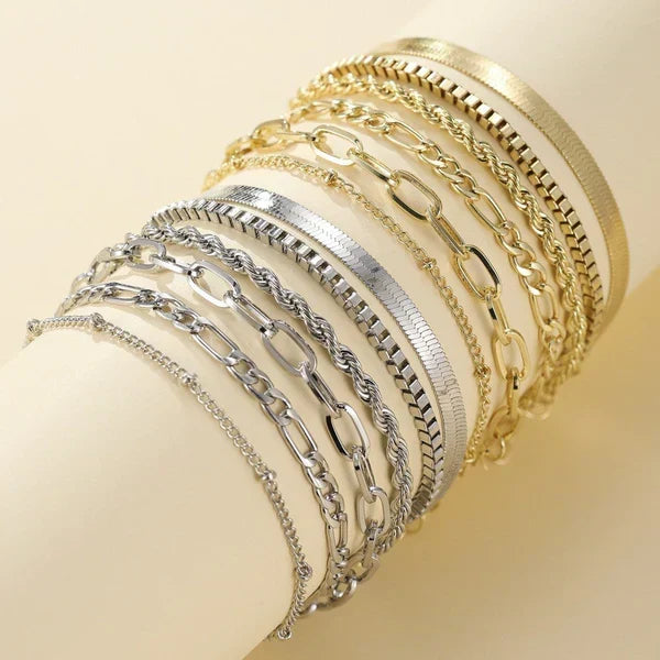 Tullia | Set di Bracciali 5 Pezzi in Oro
