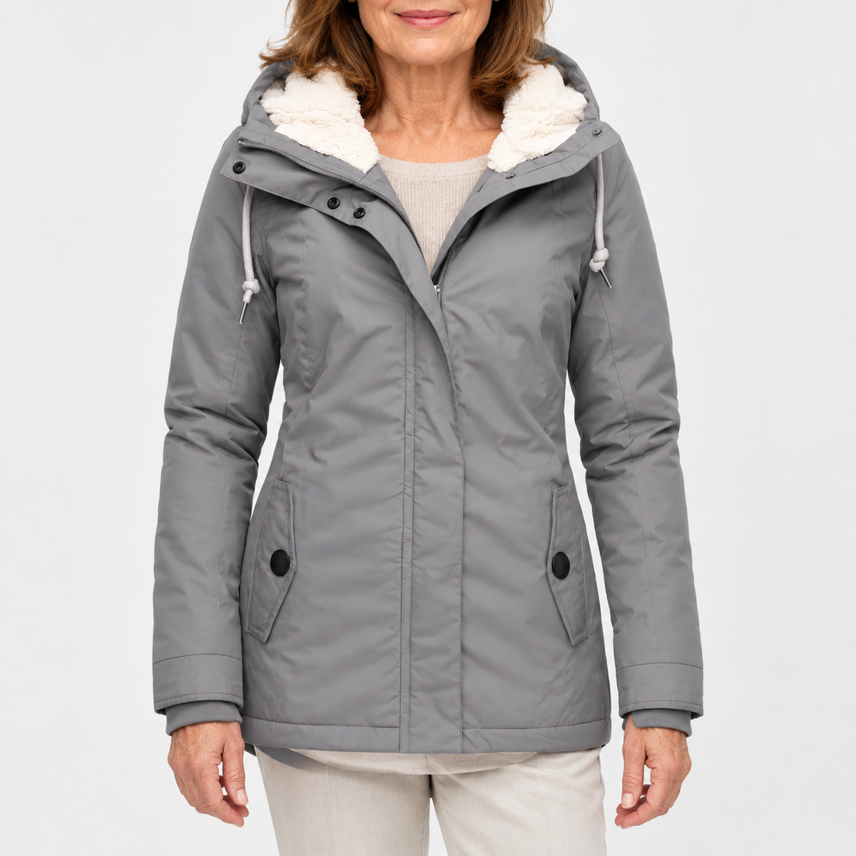 FENVAR™ | Parka Imbottito con Cappuccio in Sherpa