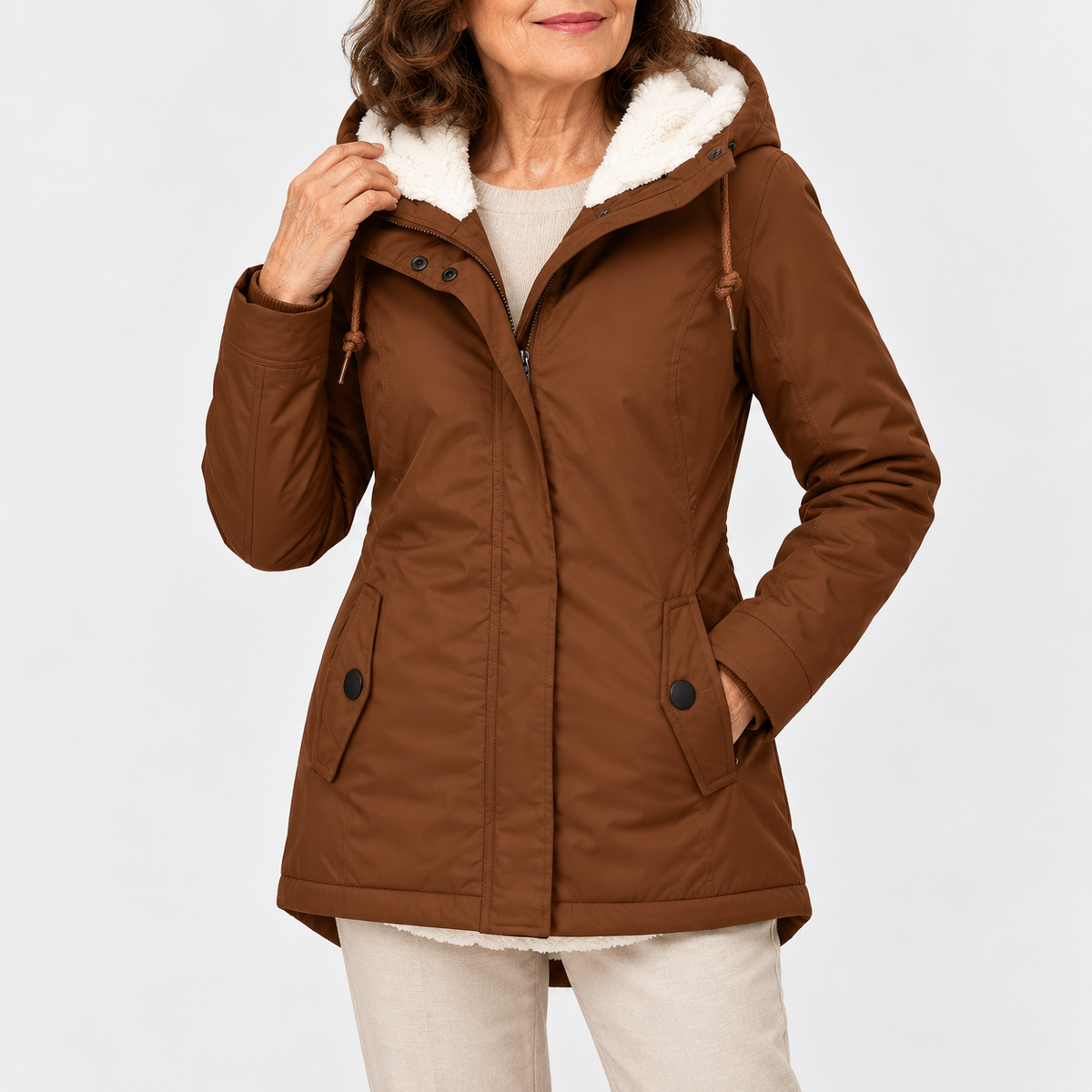 FENVAR™ | Parka Imbottito con Cappuccio in Sherpa
