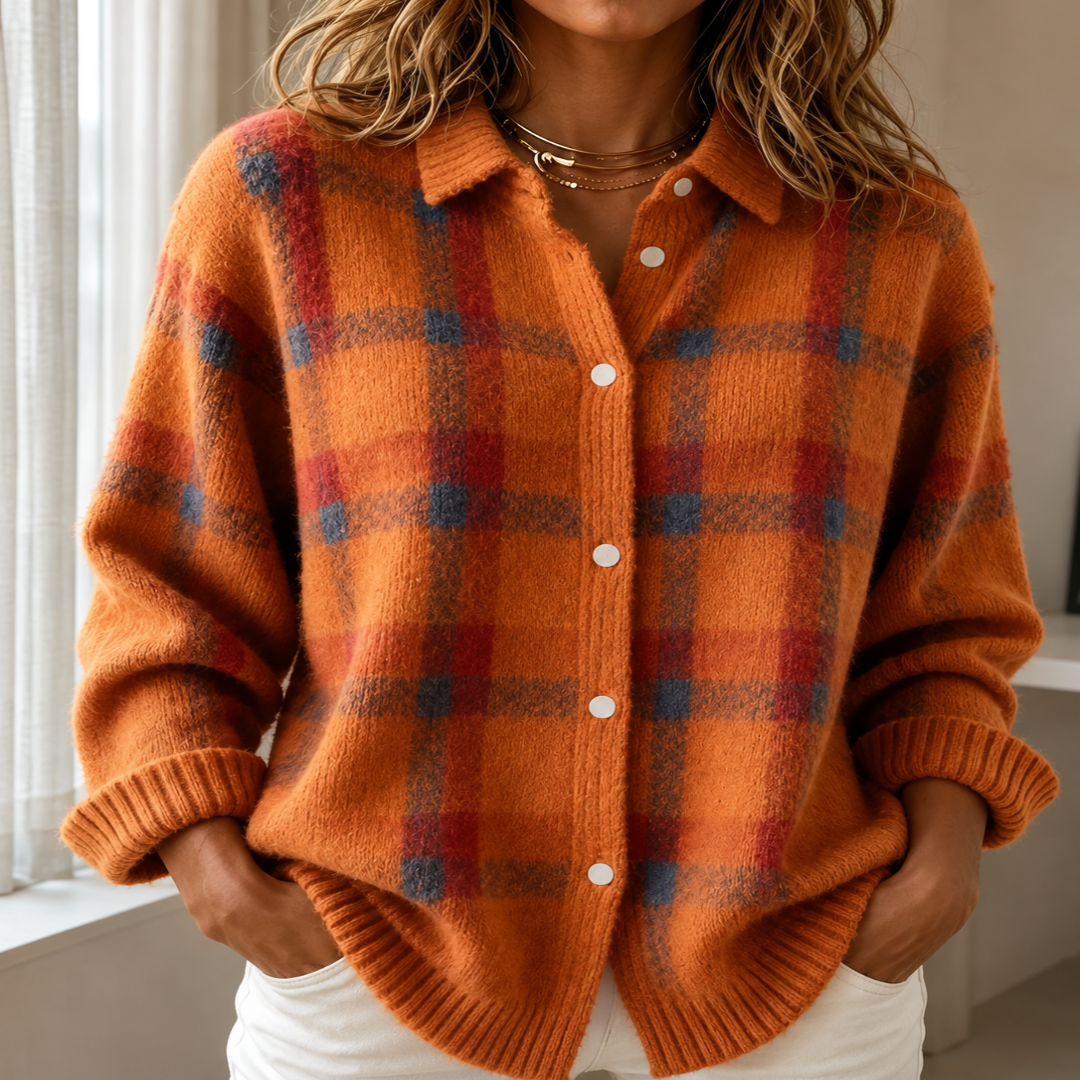 FRANCA™ | Cardigan in Maglia a Quadri