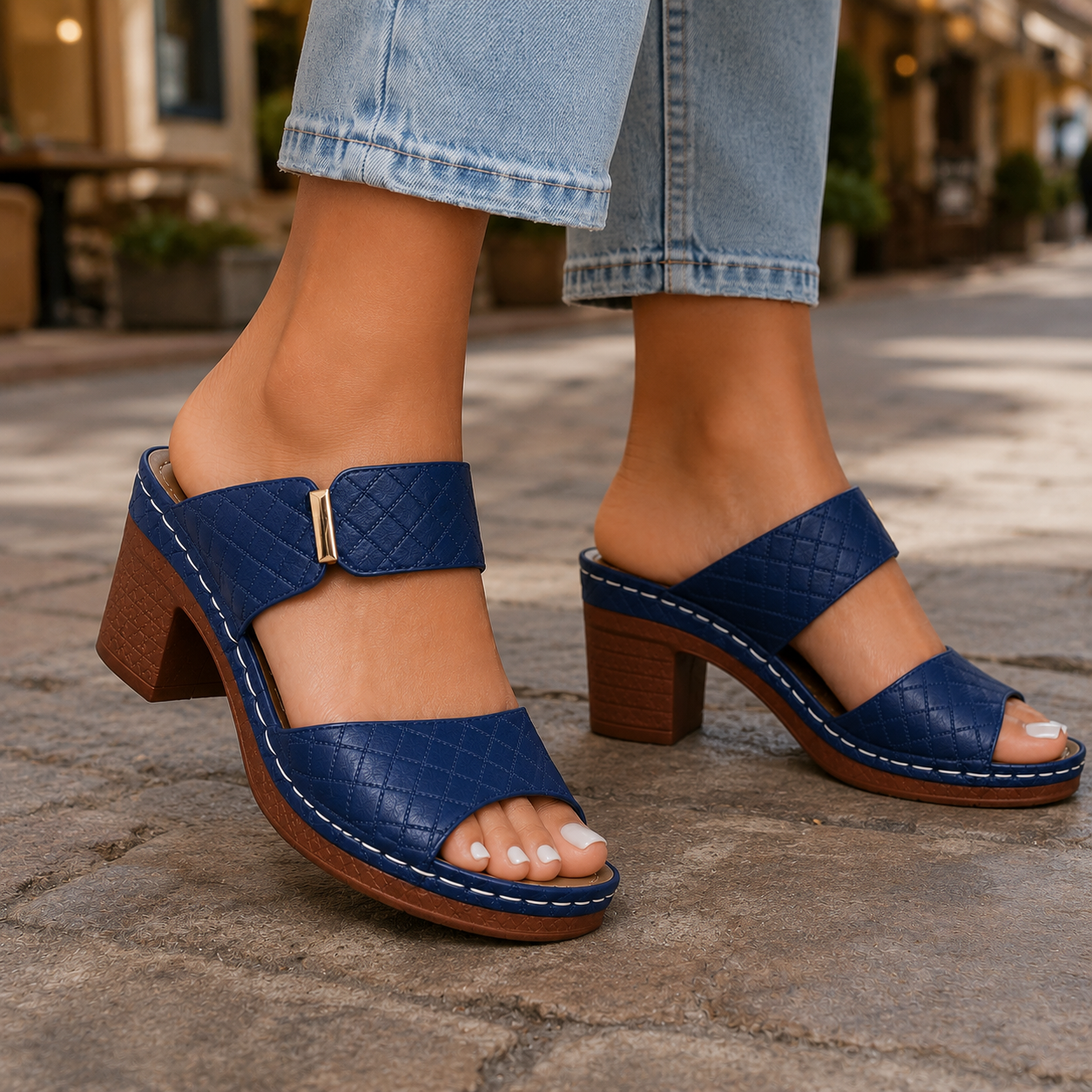 Antonella - Tacchi trapuntati in pelle