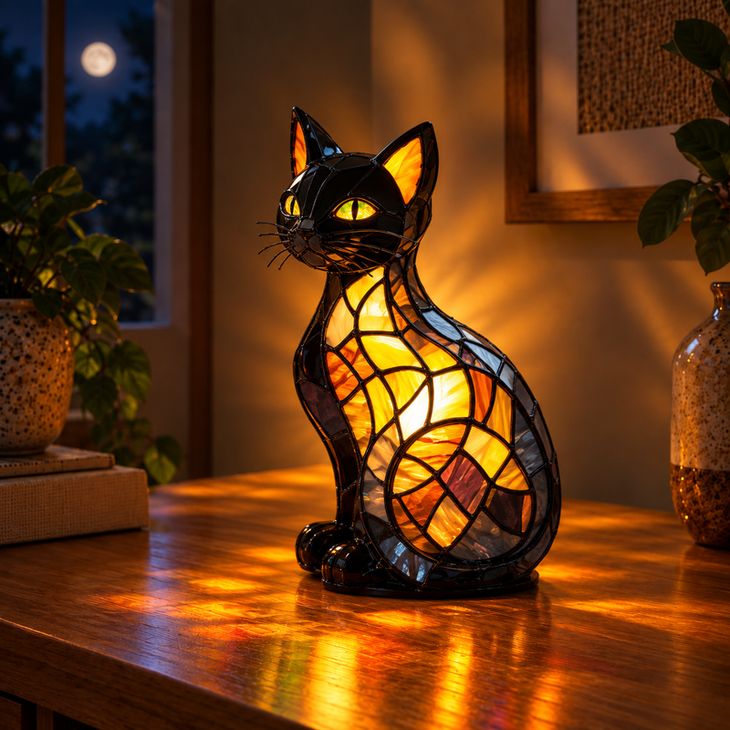 NOTTE | Lampada LED a Forma di Gatto