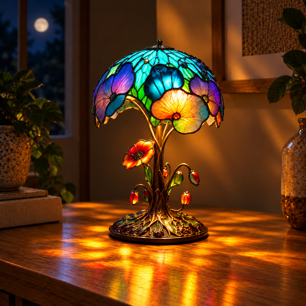 FUNGHETTO BOHO | Lampada LED Fungo Floreale