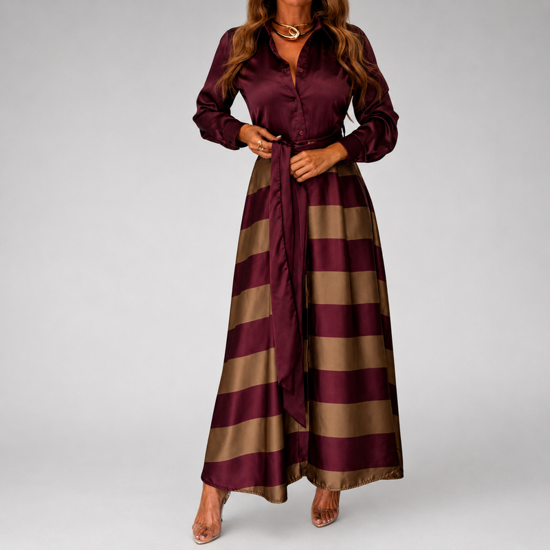 CARLA™ | Abito midi a righe