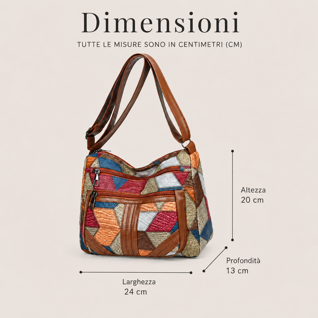 Nella | Borsa patchwork