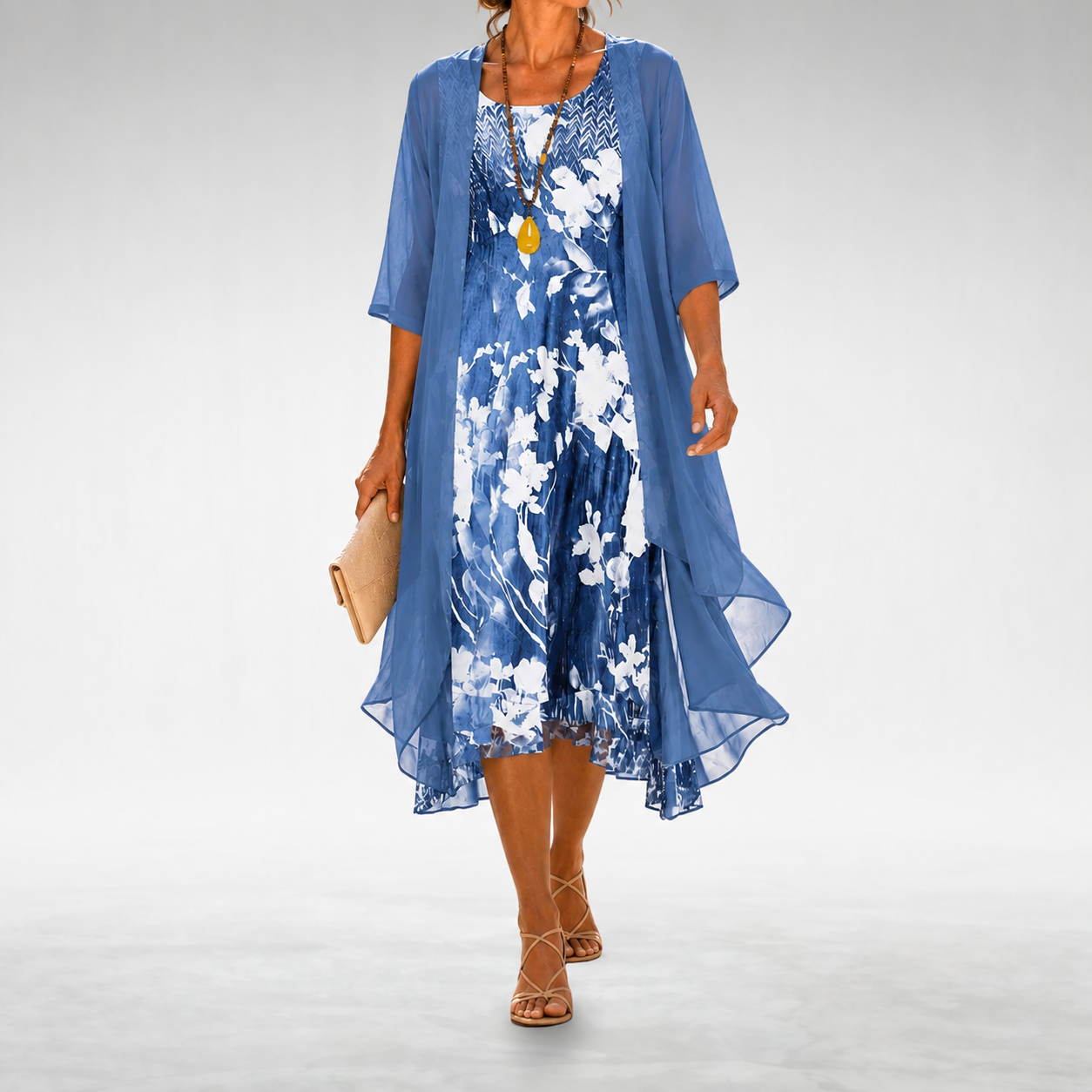 GIULIA BELLINI™ | Abito midi floreale elegante