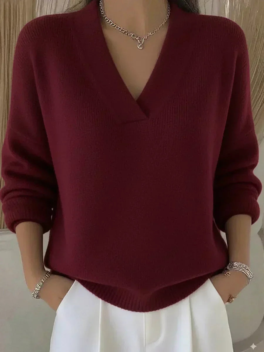 ORTENSIA™ | Maglione Morbido con Scollo a V