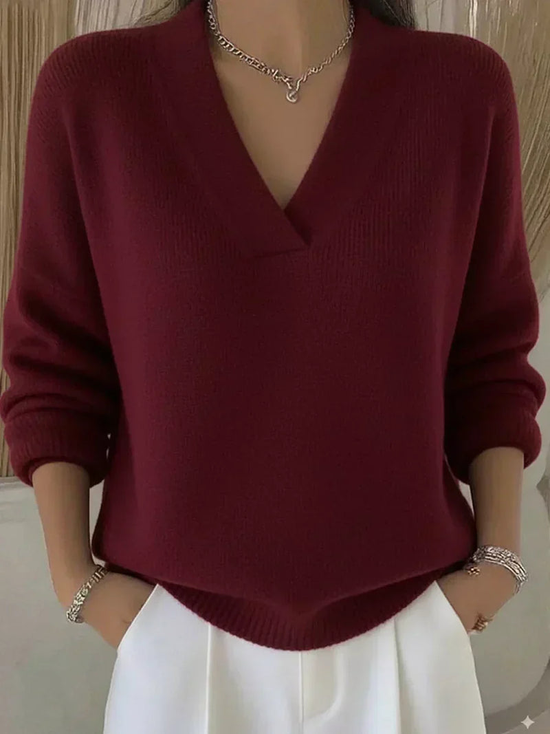 ORTENSIA™ | Maglione Morbido con Scollo a V