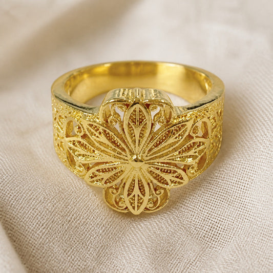ANITA | Anello Dorato a Fiore
