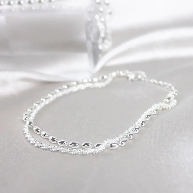 IVANA | Set di Bracciali Argentati Eleganti con Zirconi