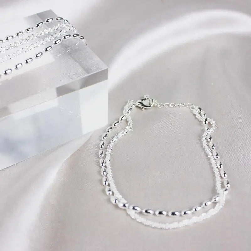 IVANA | Set di Bracciali Argentati Eleganti con Zirconi