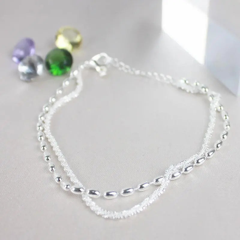 IVANA | Set di Bracciali Argentati Eleganti con Zirconi