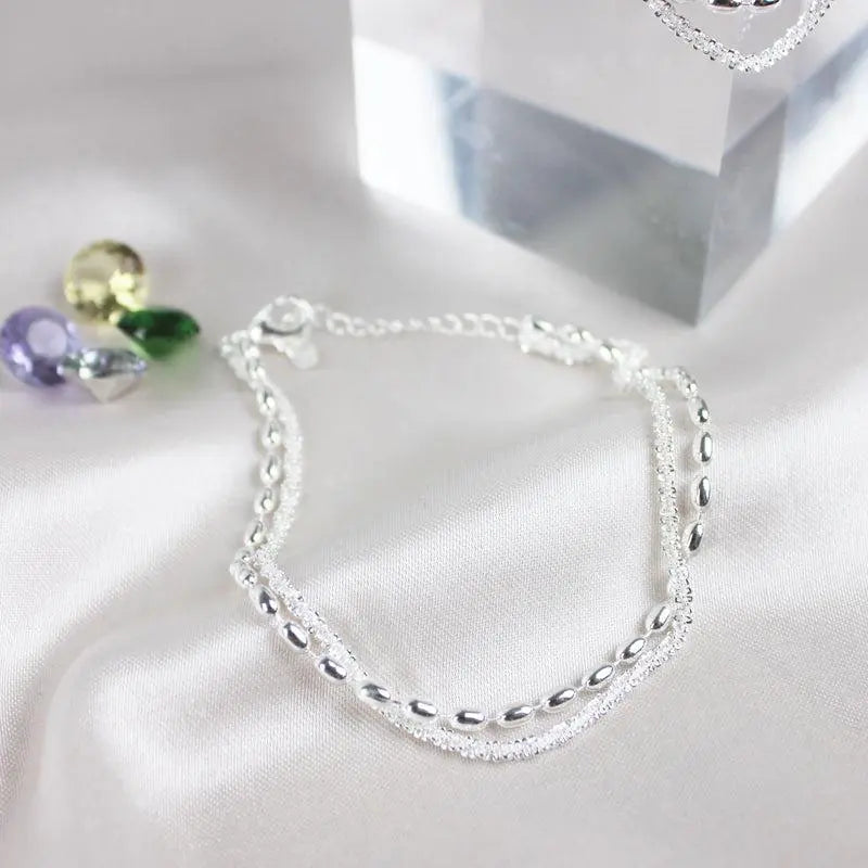 IVANA | Set di Bracciali Argentati Eleganti con Zirconi