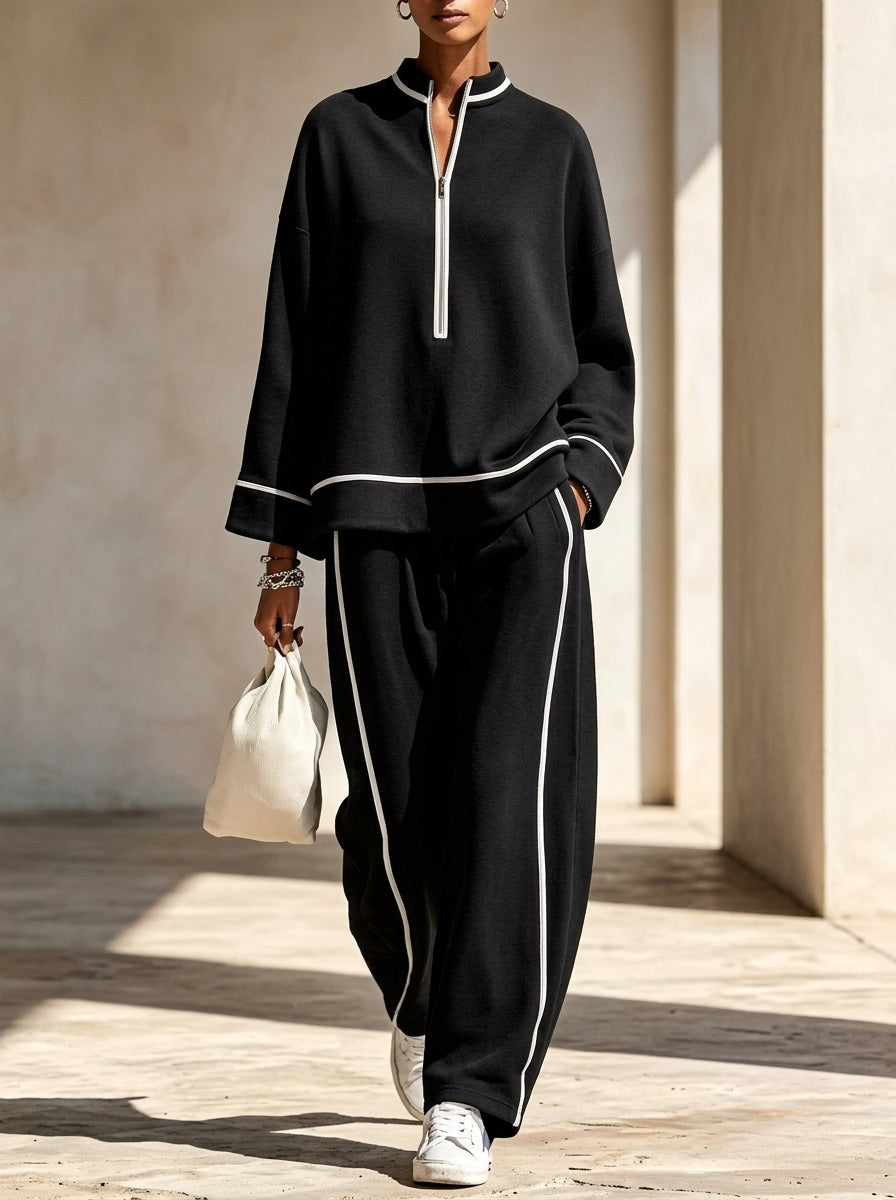 RENATA™ | Completo 2 Pezzi con Collo alla Coreana