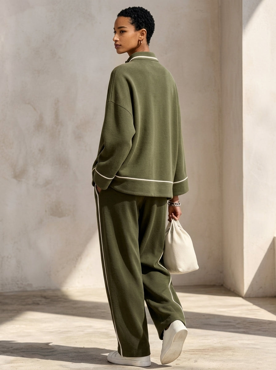 RENATA™ | Completo 2 Pezzi con Collo alla Coreana