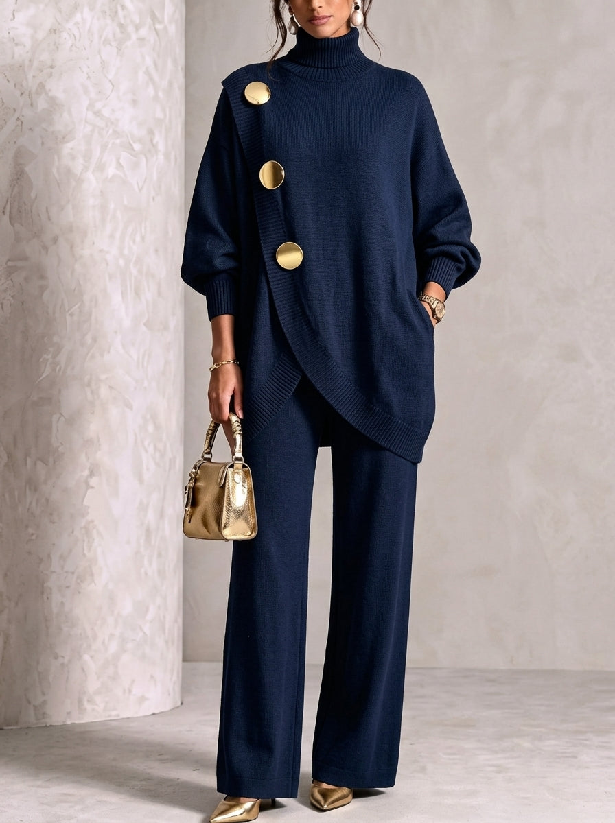 ORNELLA™ | Completo 2 Pezzi con Maglione a Collo Alto