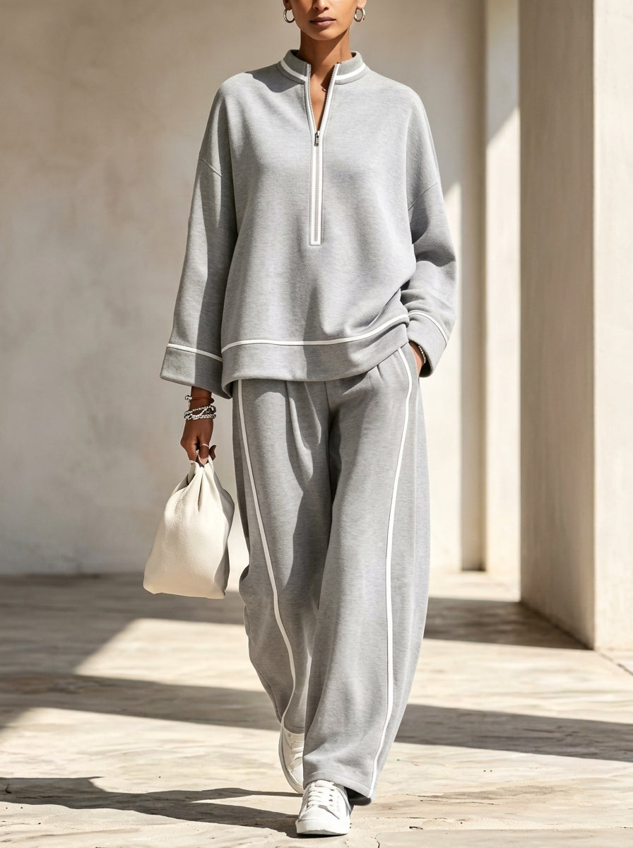 RENATA™ | Completo 2 Pezzi con Collo alla Coreana