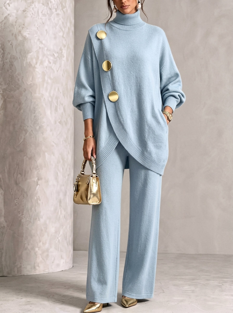 ORNELLA™ | Completo 2 Pezzi con Maglione a Collo Alto