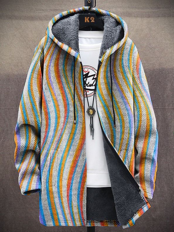 NUNZIA™ | Cardigan con Cappuccio Fantasia Multicolore