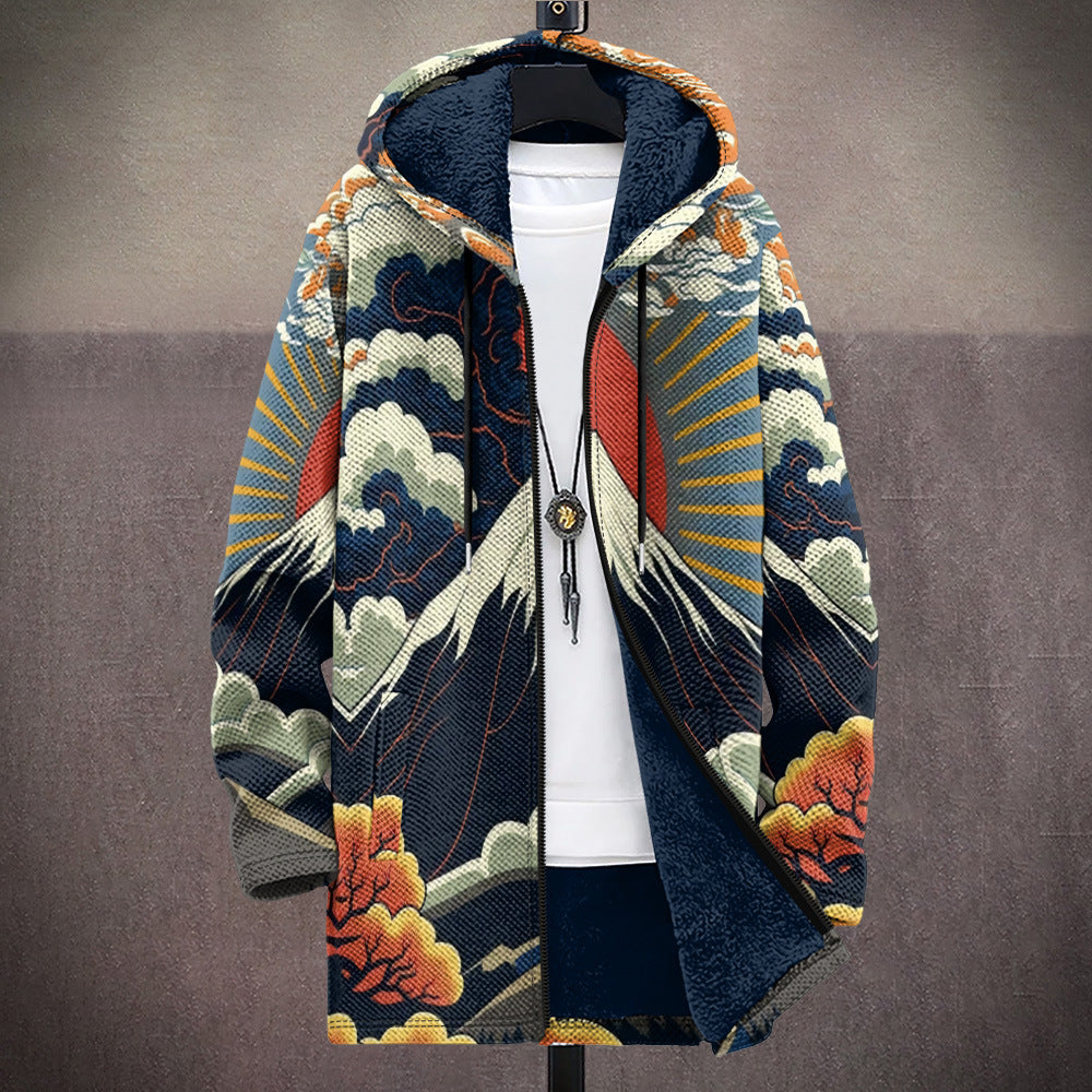 IOLANDA™ | Cardigan con Cappuccio Blu Notte