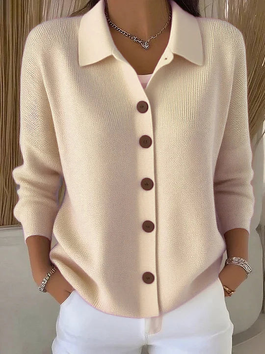 GIUSEPPINA™ | Cardigan con Collo Alto e Bottoni