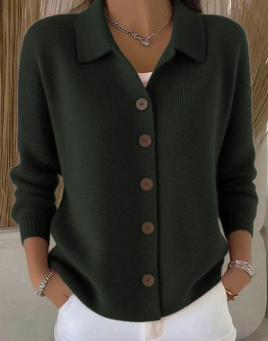 GIUSEPPINA™ | Cardigan con Collo Alto e Bottoni