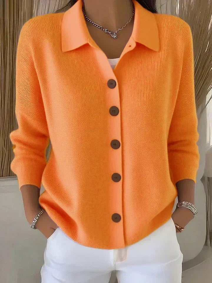 GIUSEPPINA™ | Cardigan con Collo Alto e Bottoni